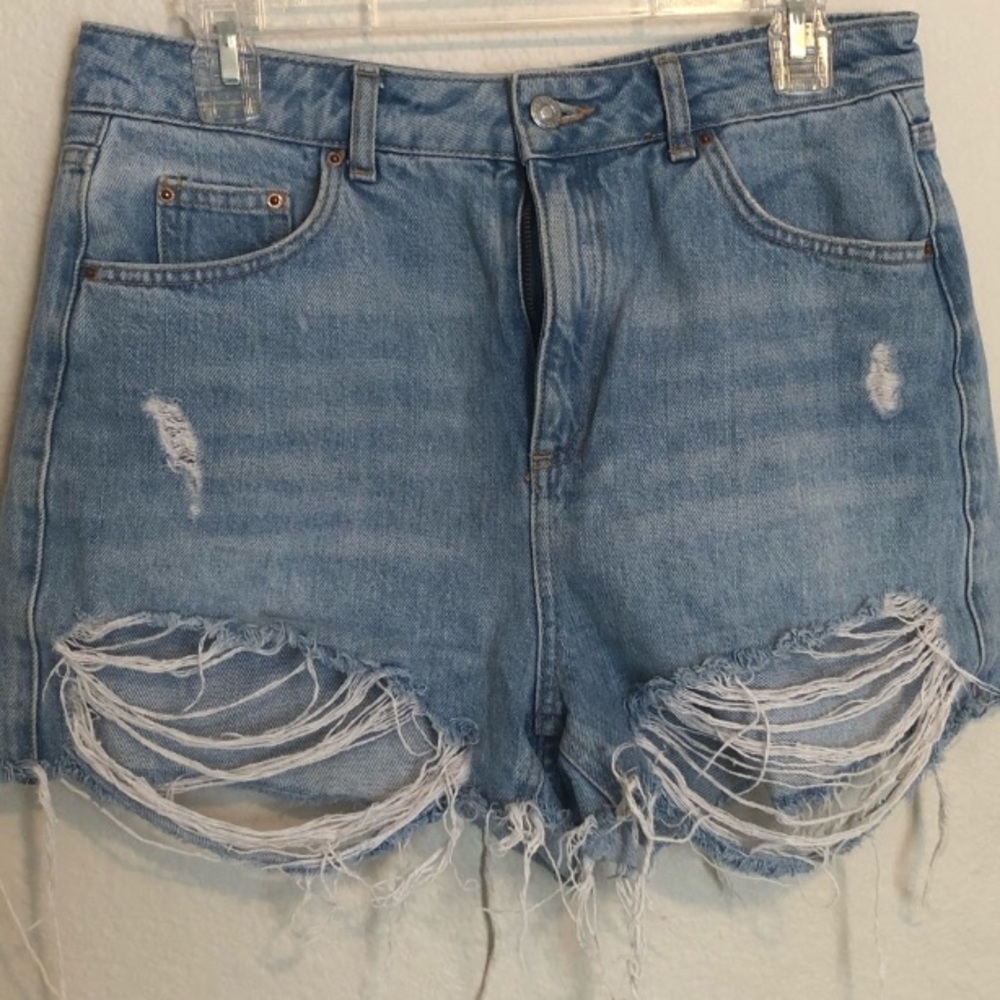 Topshop Moto mom jeans shorts